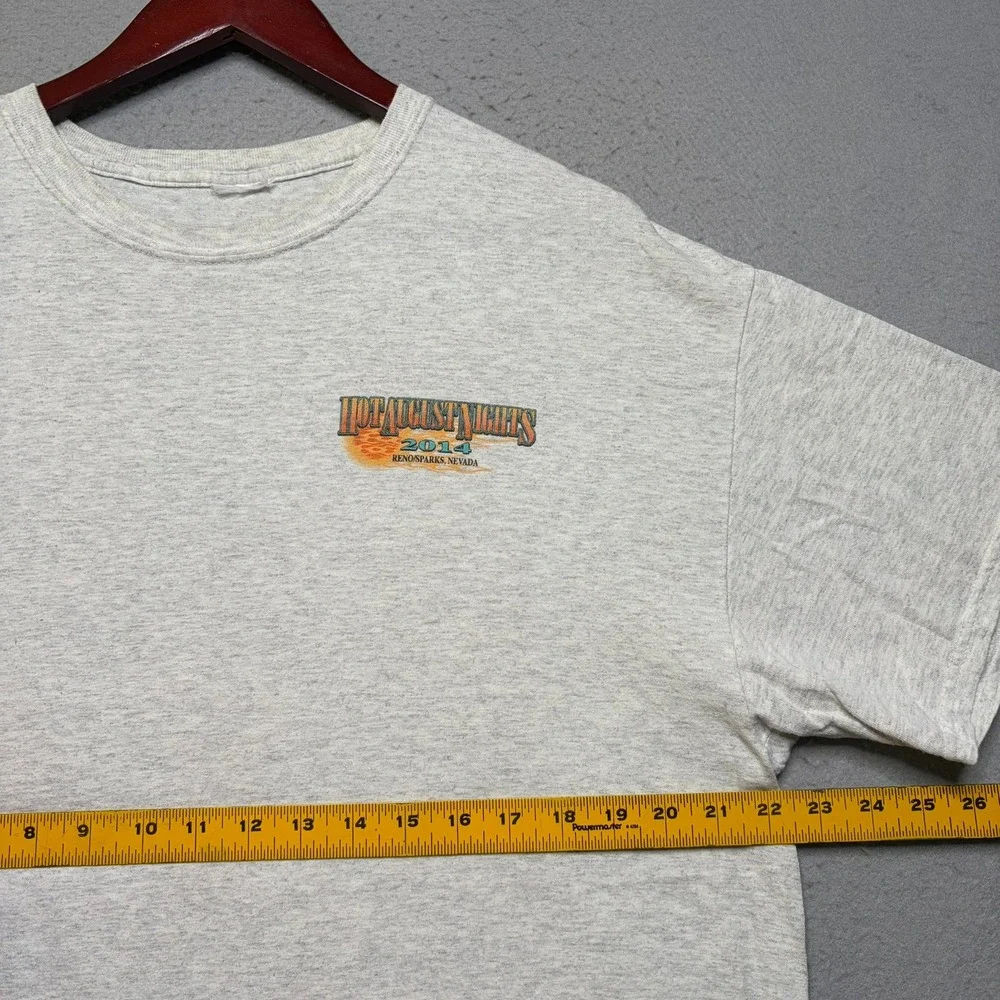 Hot August Nights T-Shirt Men Large Grey 2014 Reno Classic Car Graphic Tee